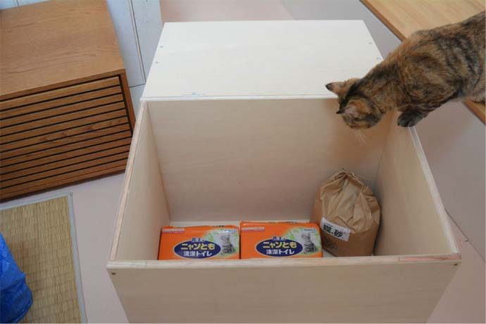 猫用品を一括収納 猫ベッド ボックス お猫様に奉納diyグッズ Pacoma パコマ 暮らしの冒険webマガジン